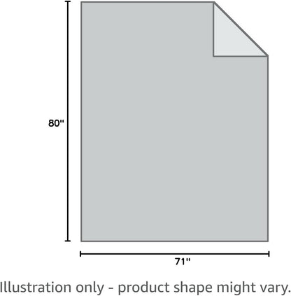 LOMAO Sherpa Fleece Blanket 71X80 Fuzzy Soft Throw Blanket Dual Sided Blanket for Couch Sofa Bed (Grey, 71''X 80'')